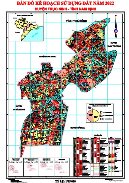 Bản đồ kế hoạch sử dụng đất năm 2022, huyện Trực Ninh