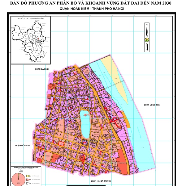 Bản đồ quy hoạch sử dụng đất thời kỳ 2021-2030, quận Hoàn Kiếm, thành phố Hà Nội