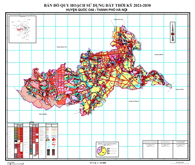 Bản đồ quy hoạch sử dụng đất thời kỳ 2021-2030, huyện Quốc Oai, thành phố Hà Nội
