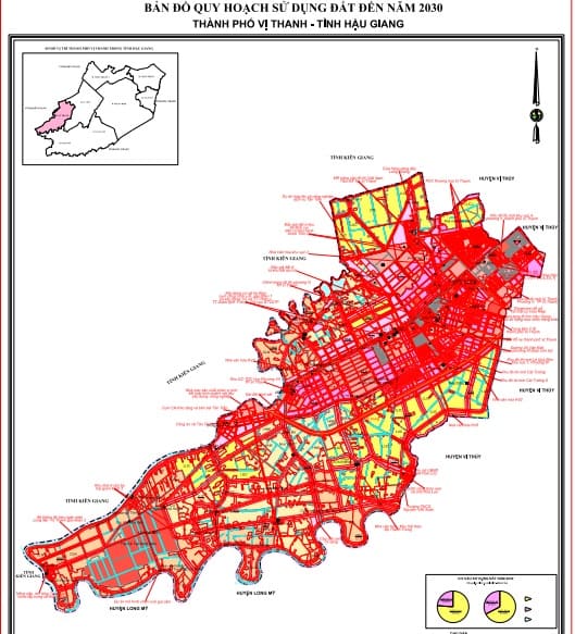 Bản đồ quy hoạch sử dụng đất đế 2030 thành phố Vị Thanh