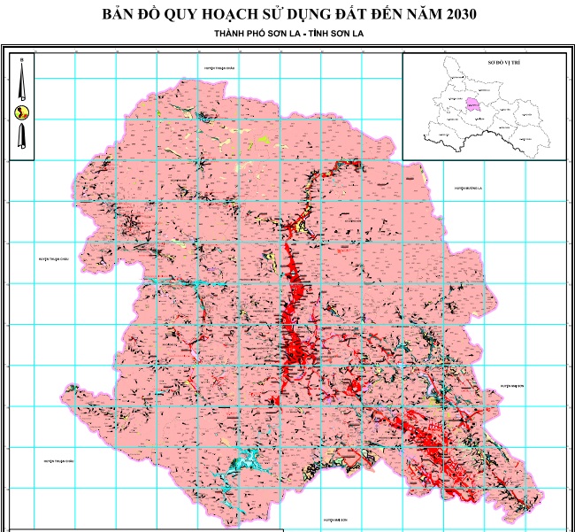 Bản đồ quy hoạch sử dụng đất đến 2030, thành phố Sơn La, tỉnh Sơn La