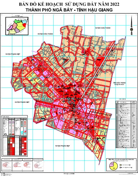 Bản đồ kế hoạch sử dụng đất năm 2022, thành phố Ngã Bảy