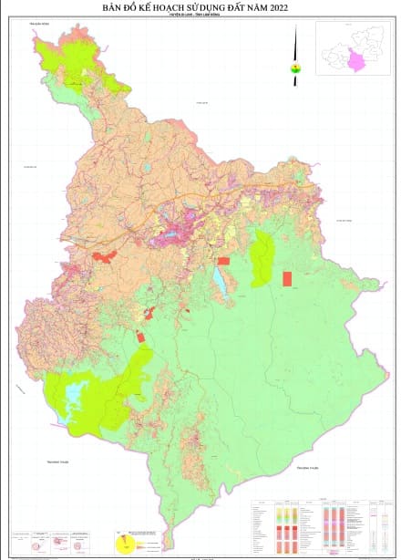 Bản đồ kế hoạch sử dụng đất năm 2022, huyện Di Linh