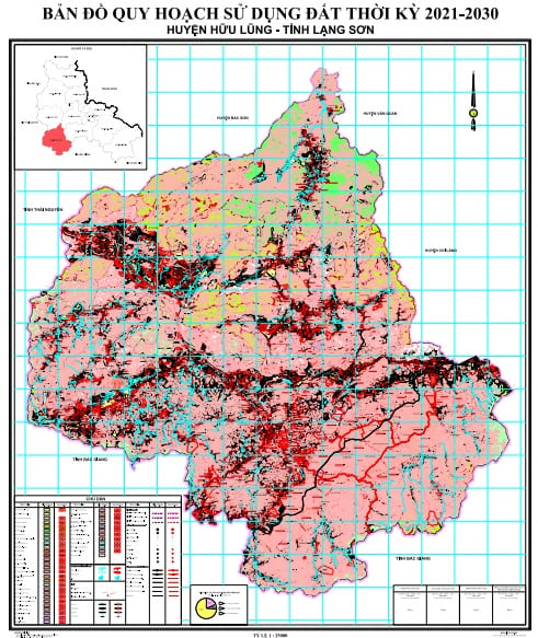 Bản đồ quy hoạch sử dụng đất đến 2030, H. Hữu Lũng