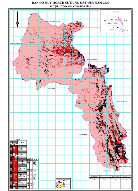 Bản đồ quy hoạch sử dụng đất thời kỳ 2021-2030, huyện Lương Sơn, tỉnh Hòa Bình