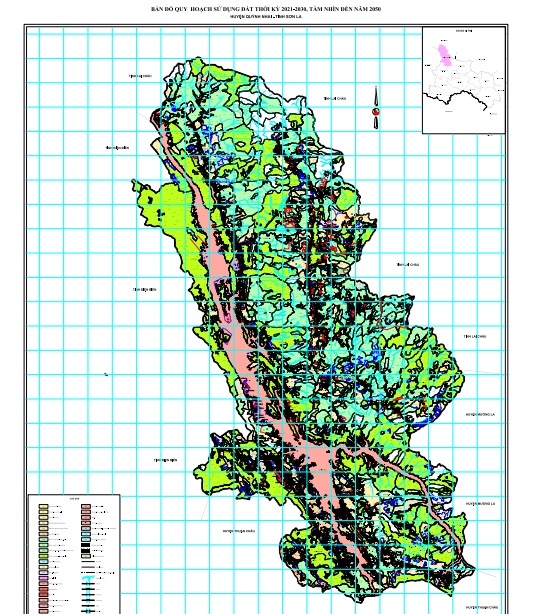 Bản đồ quy hoạch sử dụng đất đến 2030, huyện Quỳnh Nhai, tỉnh Sơn La
