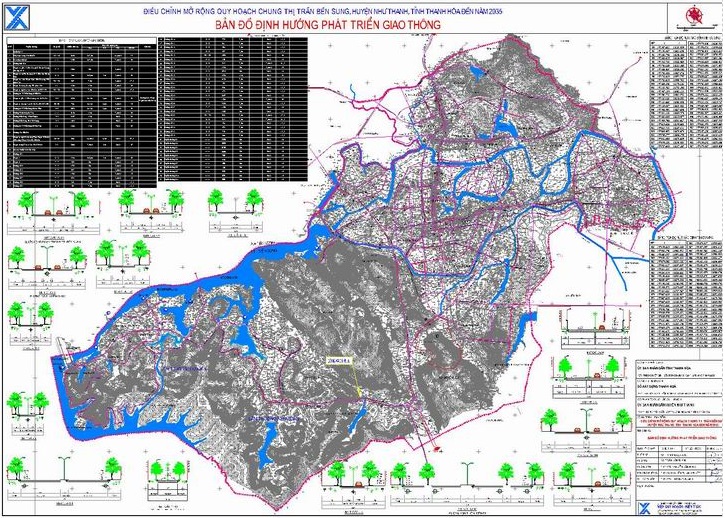 Bản đồ định hướng quy hoạch phát triển giao thông thành phố Bến Sung