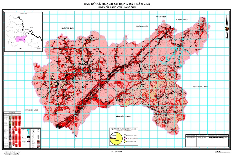 Bản đồ kế hoạch sử dụng đất năm 2022, huyện Chi Lăng