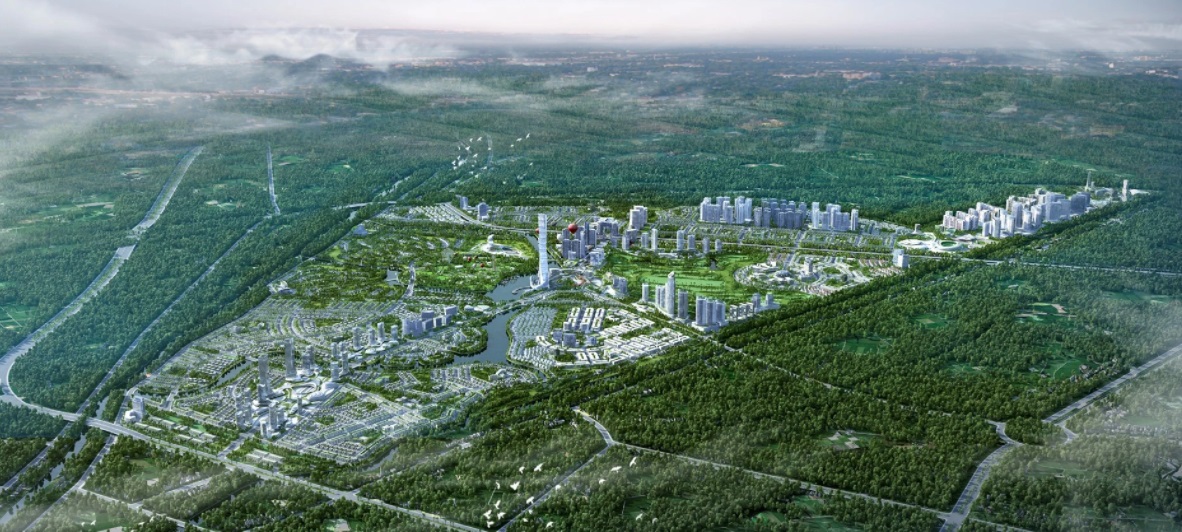 Phối cảnh khu đô thị phức hợp quy mô gần 1.200 ha do FLC đề xuất tại Bình Chánh. (Ảnh: FLC).