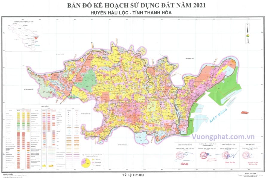 Bản đồ kế hoạch sử dụng đất năm 2021, H. Hậu Lộc