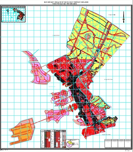 Bản đồ quy hoạch sử dụng đất đến 2030, thành phố Rạch Giá
