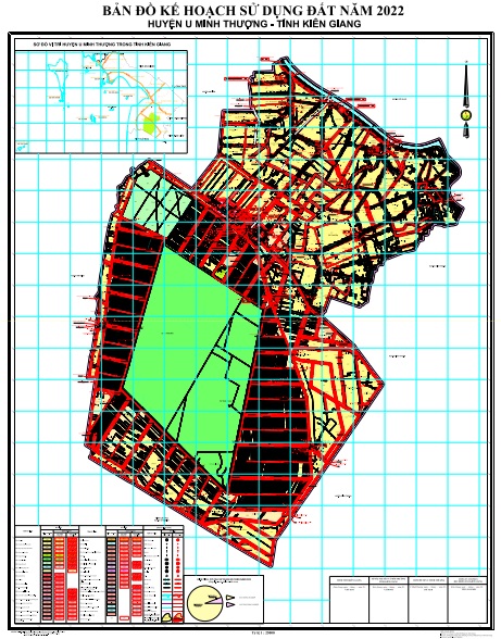 Bản đồ kế hoạch sử dụng đất năm 2022, huyện U Minh Thượng