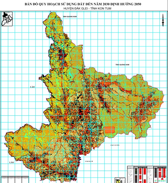 Bản đồ quy hoạch sử dụng đất thời kỳ 2021-2030, huyện Đắk Glei 