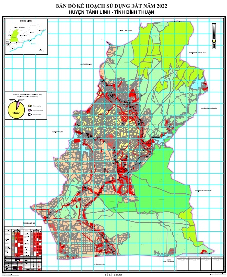 Bản đồ kế hoạch sử dụng đất năm 2022, huyện Tánh Linh