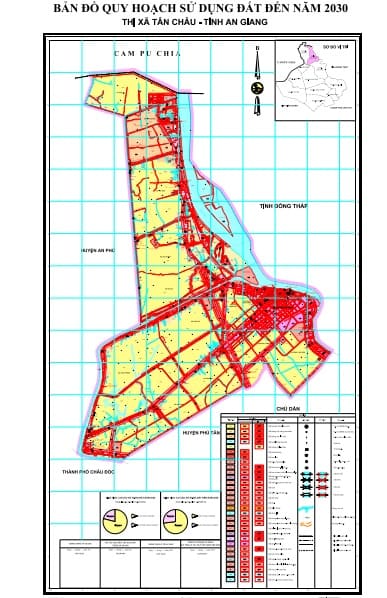 Bản đồ quy hoạch sử dụng đất đến 2030, thị xã Tân Châu