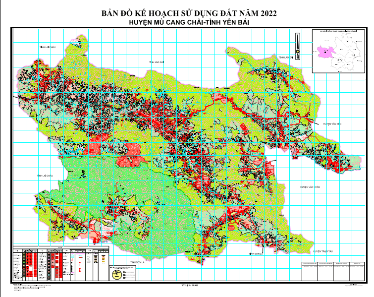 Bản đồ quy hoạch sử dụng đất huyện Mục Thương Trại năm 2022