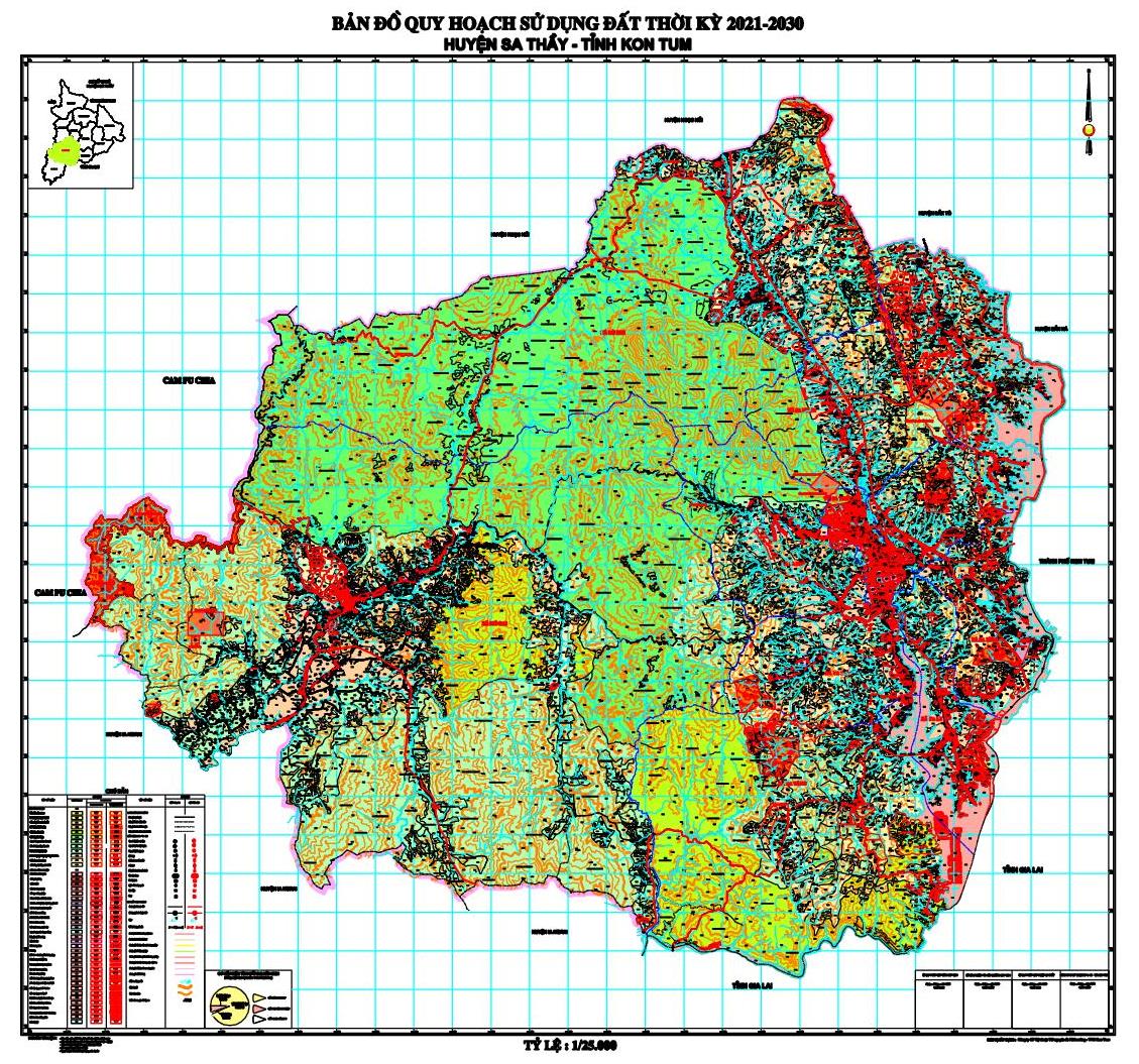 Bản đồ quy hoạch sử dụng đất đến 2030, huyện Sa Thầy