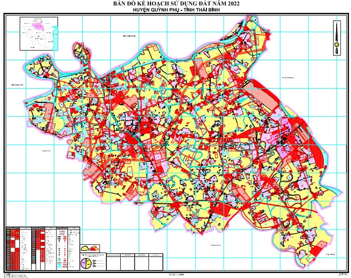 Bản đồ kế hoạch sử dụng đất năm 2022, huyện Quỳnh Phụ
