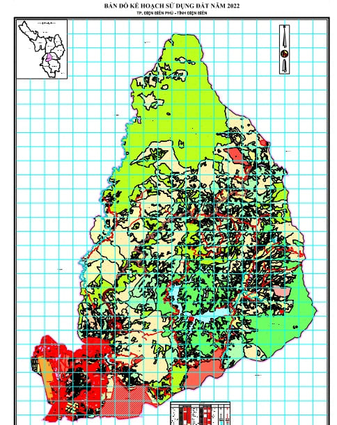 Bản đồ kế hoạch sử dụng đất năm 2022, huyện Mường Ảng