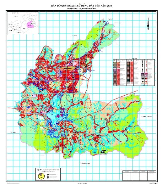 Bản đồ quy hoạch sử dụng đất đến 2030, huyện Đức Trọng