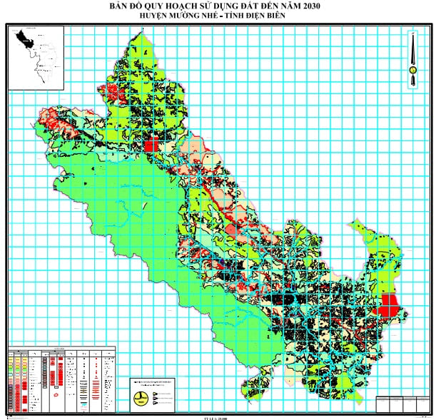 Bản đồ quy hoạch sử dụng đất thời kỳ 2021-2030, huyện Mường Nhé