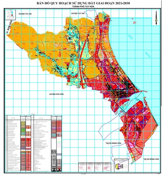 Bản đồ quy hoạch sử dụng đất đến 2030, thành phố Tuy Hòa