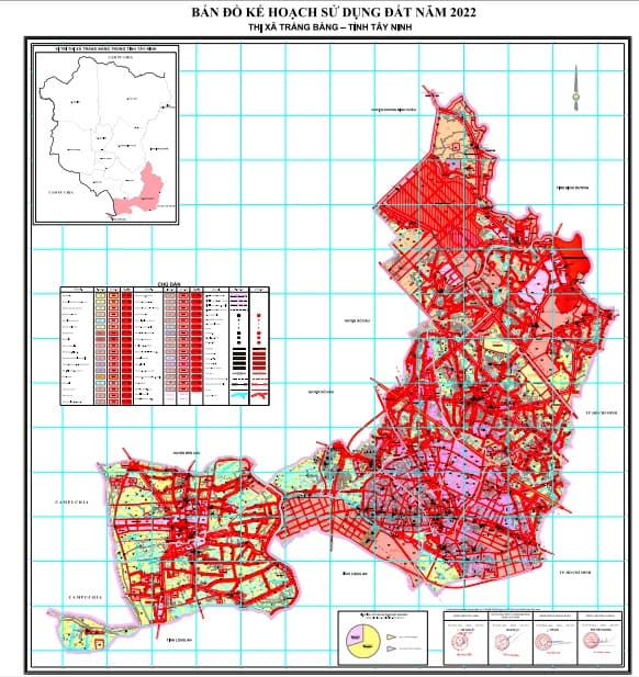 Bản đồ kế hoạch sử dụng đất năm 2022, thị xã trảng Bảng