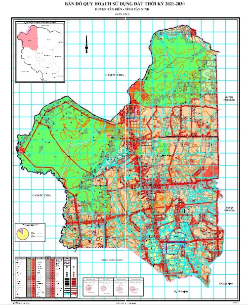 Bản đồ quy hoạch sử dụng đất đến 2030, huyện Tân Biên