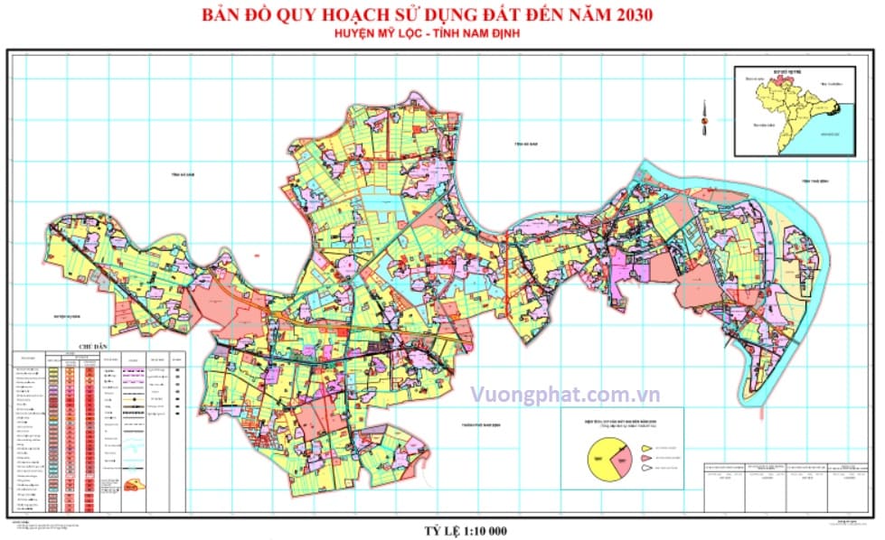 Bản đồ quy hoạch sử dụng đất đến 2030, huyện Mỹ Lộc