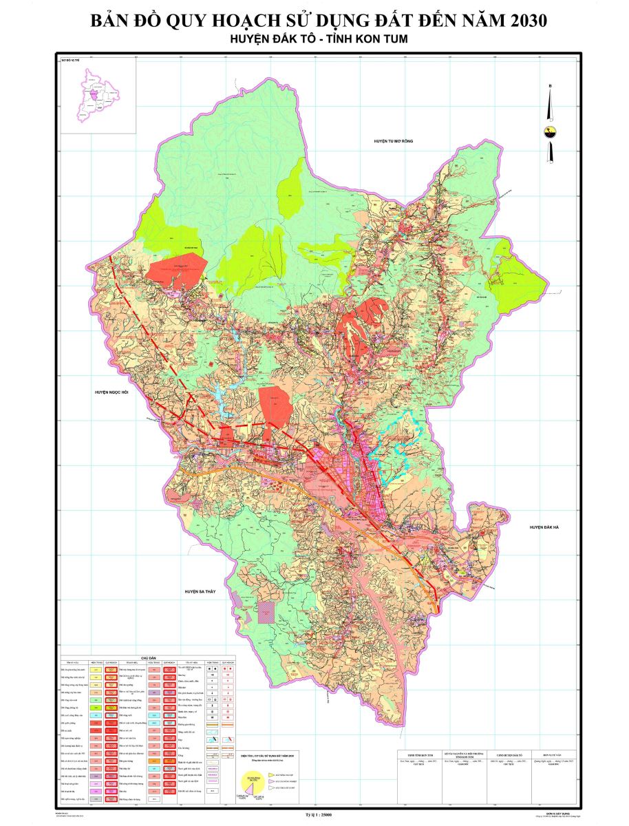 Bản đồ quy hoạch sử dụng đất huyện Đắk Tô, tỉnh Kon Tum