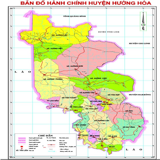 Bản đồ quy hoạch huyện Hương Hóa