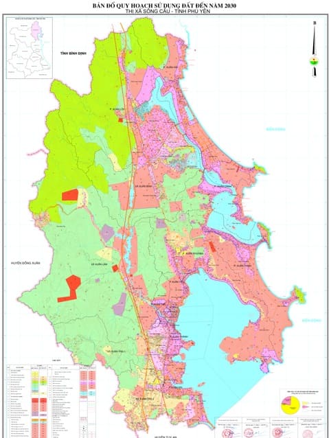 Bản đồ quy hoạch sử dụng đất đến 2030, thị xã Sông Cầu
