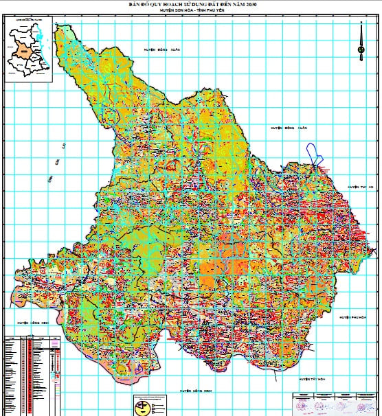 Bản đồ quy hoạch sử dụng đất đến 2030, huyện Sơn Hòa