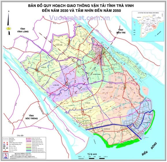  Bản đồ quy hoạch mạng lưới giao thông tỉnh Trà Vinh