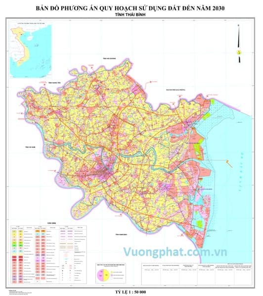 Bản đồ quy hoạch sử dụng đất đến 2030, tỉnh Thái Bình