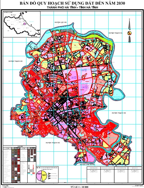 Bản đồ quy hoạch sử dụng đất đến 2030, thành phố Hà Tĩnh
