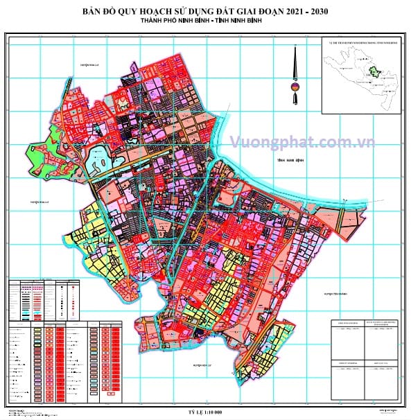Bản đồ quy hoạch sử dụng đất đến 2030 thành phố Ninh Bình