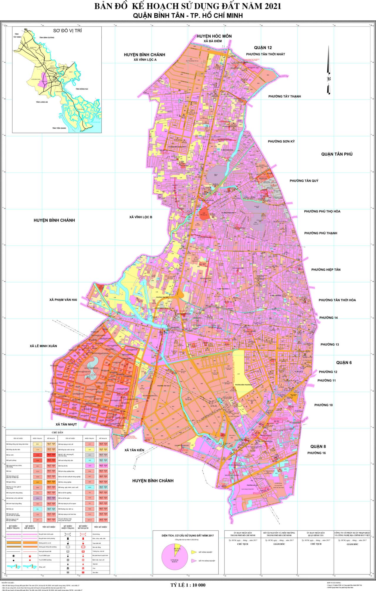 Bản đồ kế hoạch sử dụng đất năm 2021, quận Bình Tân