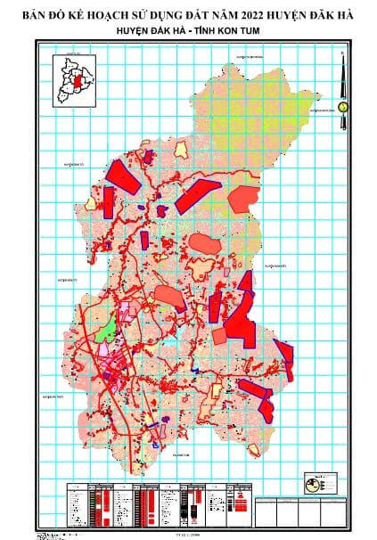 Bản đồ kế hoạch sử dụng đất năm 2022, huyện Đắk Hà