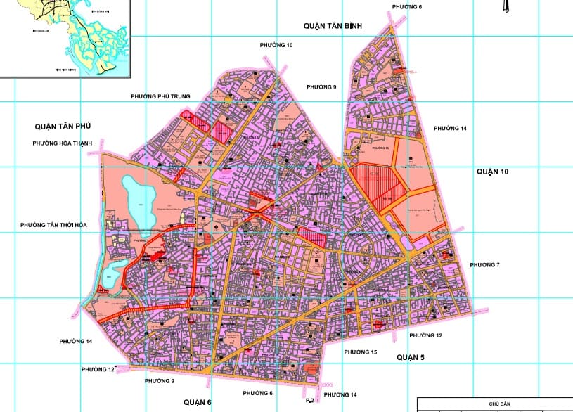 Bản đồ kế hoạch sử dụng đất quận 11
