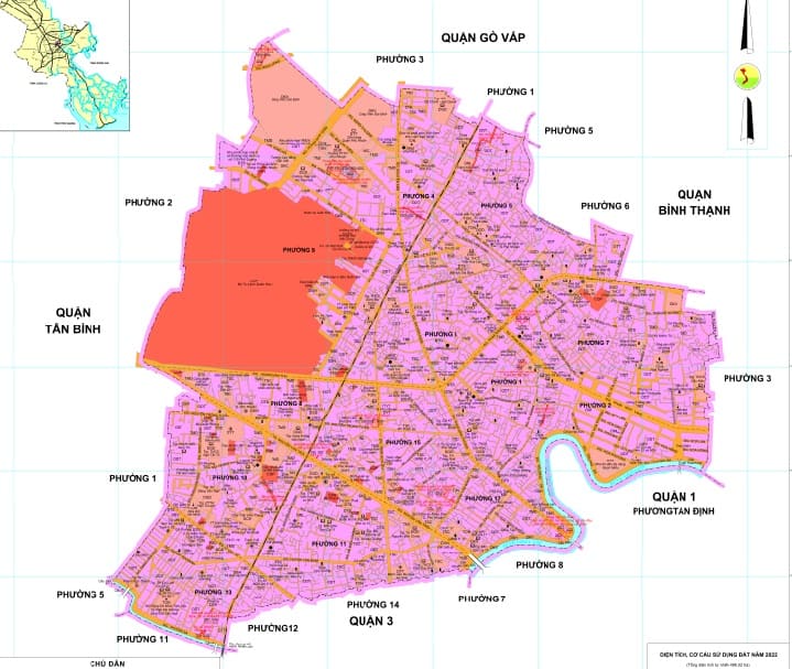 Bản đồ kế hoạch sử dụng đất năm 2022, quận phú Nhuận