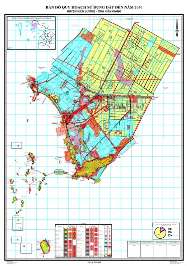 Bản đồ quy hoạch sử dụng đất đến 2030, huyện Kiên Lương