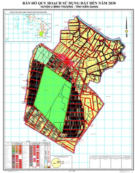 Bản đồ quy hoạch sử dụng đất đến 2030, huyện U Minh Thượng