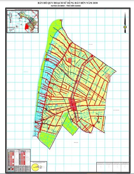 Bản đồ quy hoạch sử dụng đất đến 2030, huyện An Minh