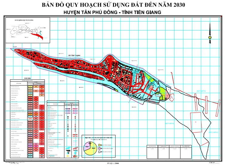 Bản đồ quy hoạch sử dụng đất đến 2030, huyện Tân Phú Đông