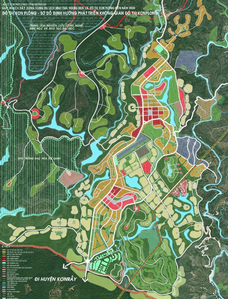 Bản đồ quy hoạch không gian đô thị Kom Plông