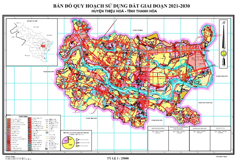 Bản đồ quy hoạch sử dụng đất đến 2030, huyện Thiệu Hóa