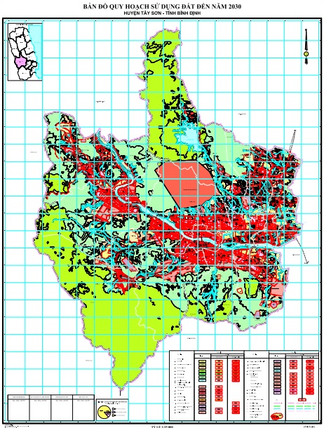 Bản đồ quy hoạch sử dụng đất đến 2030, huyện Tây Sơn