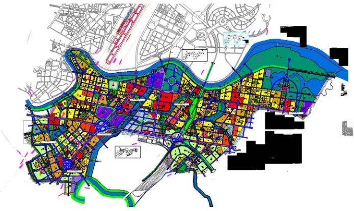 Bản vẽ sơ đồ sử dụng đất quận Dương Kinh