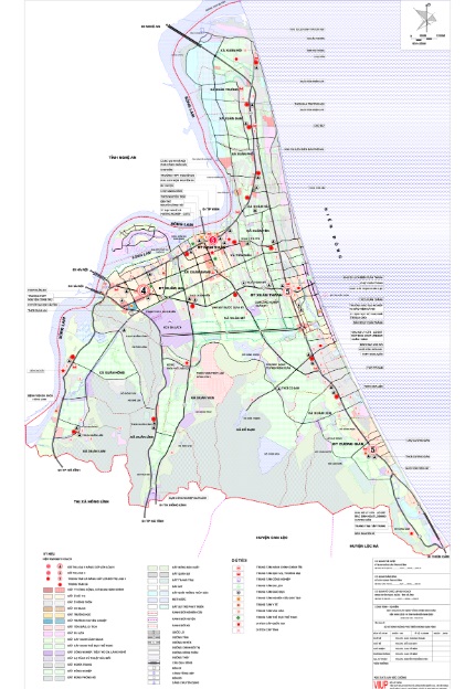 Bản đồ định hướng phát triển không gian huyện Nghi Xuân